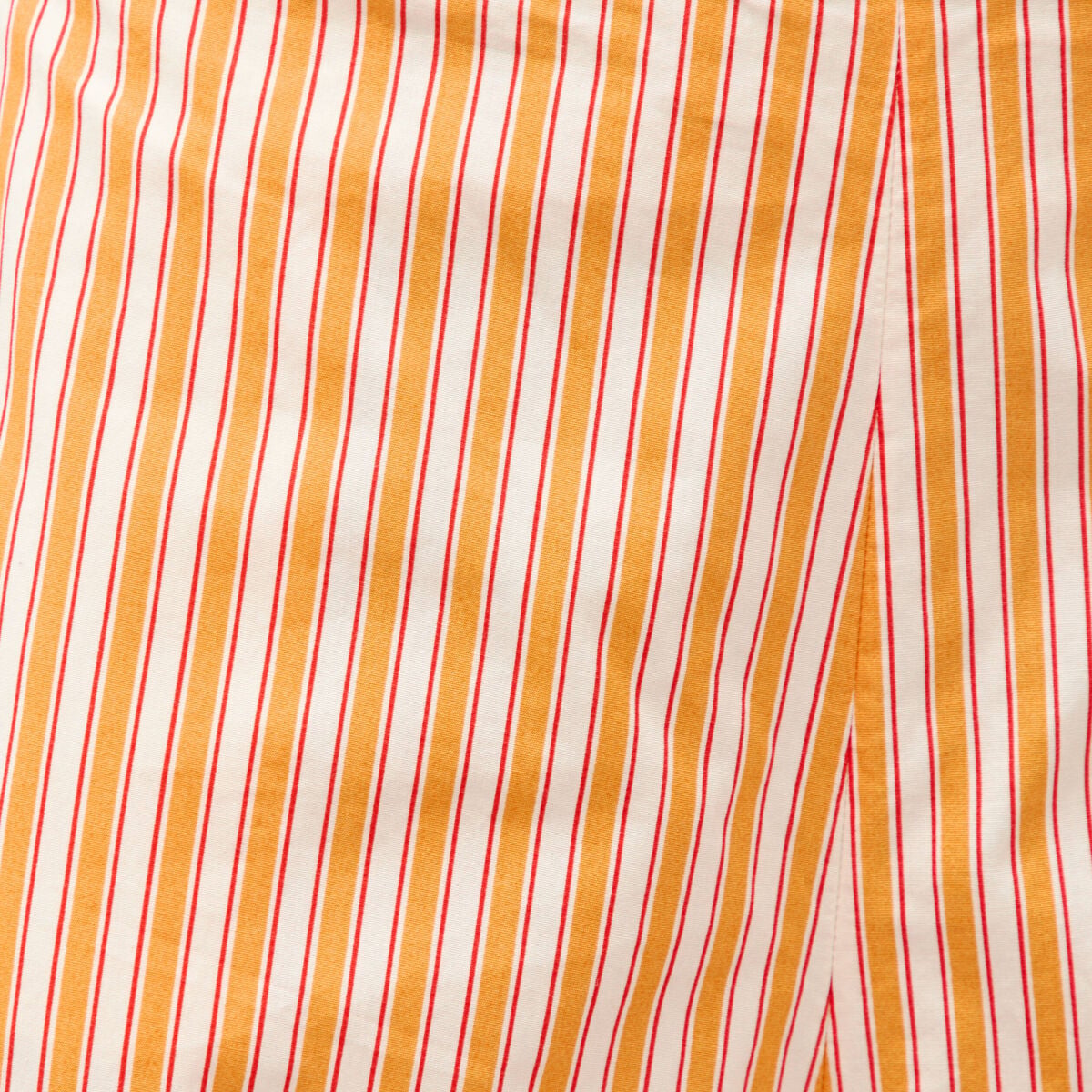 Pantalon large taille haute 3/4 en coton orange abricot femme