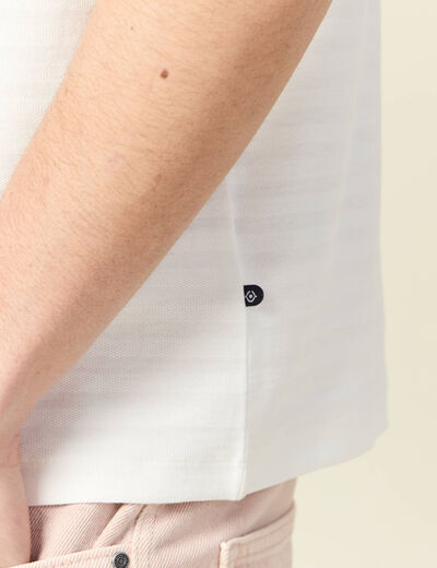 T-shirt manches courtes ecru homme