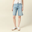 Bermuda large en jean denim used femme