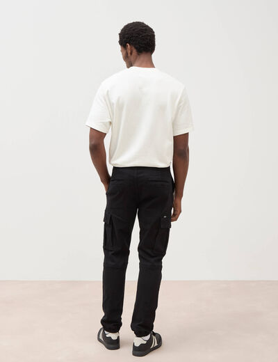 Pantalon battle bas resserr&eacute; noir homme