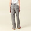 Jeans straight taille haute denim gris clair femme