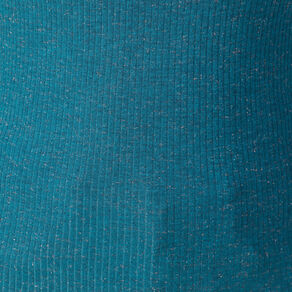 T-shirt manches longues brillant bleu canard femme