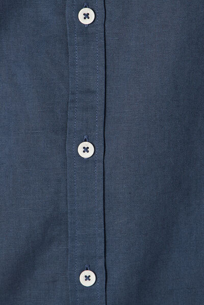 Chemise manches longues bleu marine homme