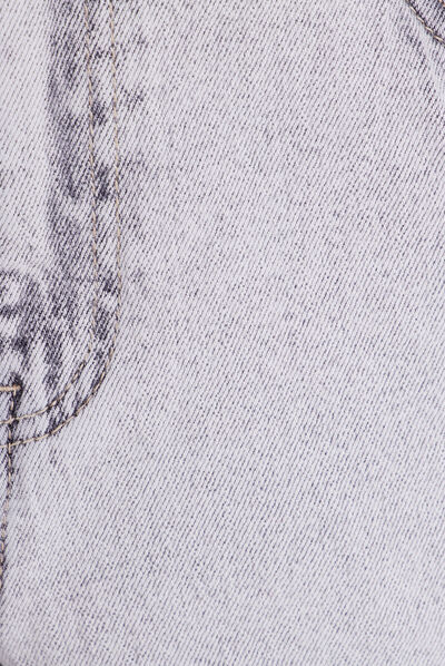 Jeans mom taille haute denim snow gris femme