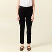 Pantalon chino cigarette noir femme
