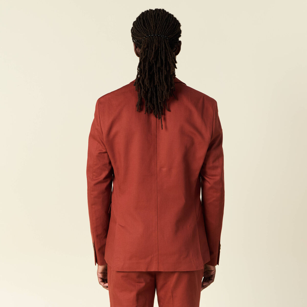 Veste blazer cintré marron cognac homme
