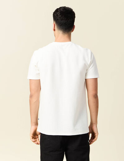 T-shirt manches courtes ecru homme