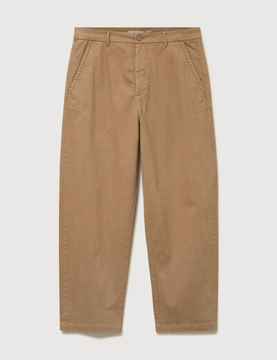 Pantalon coupe large vert kaki homme