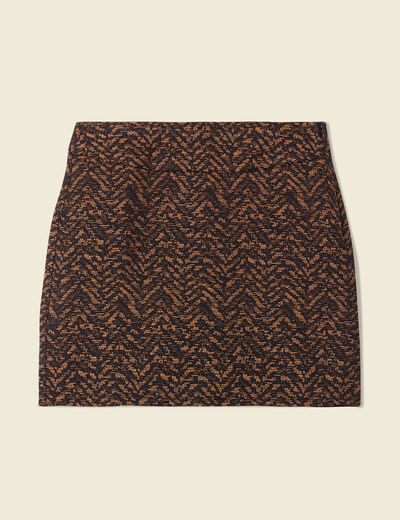 Jupe moulante camel femme