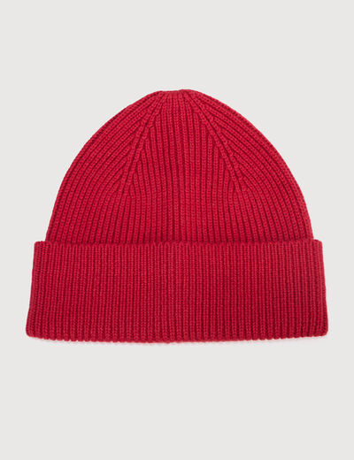 Bonnet rouge fonc&eacute; homme