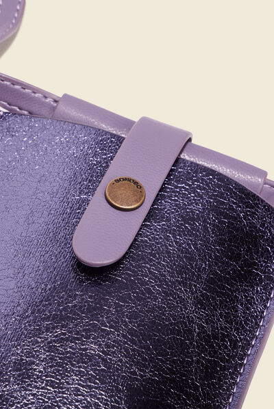 Pochette de téléphone mauve femme