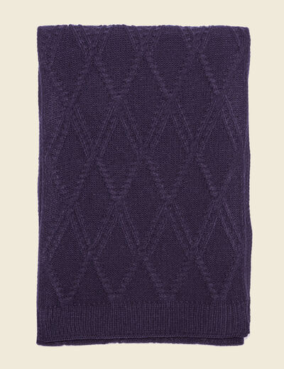 Écharpe tricotée bleu marine homme