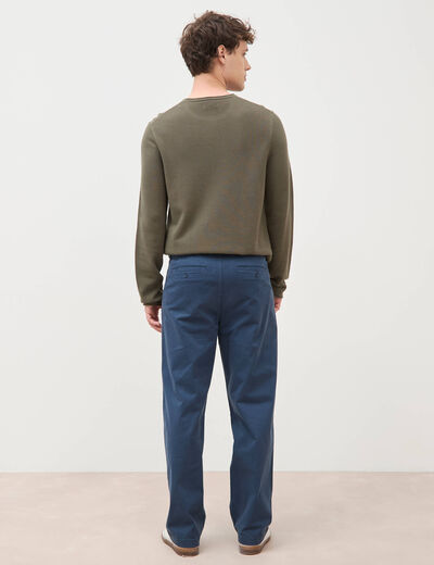 Pantalon bleu fonc&eacute; homme
