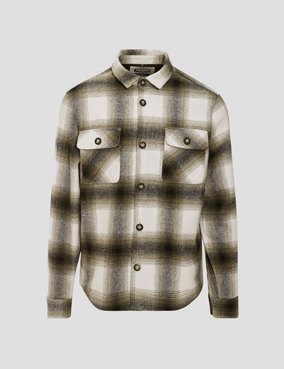 Surchemise éco-responsable vert kaki homme