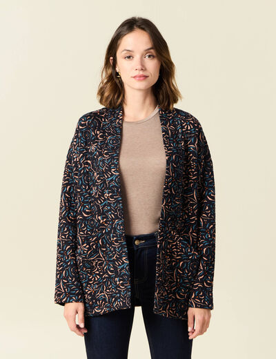 Gilet manches longues noir femme