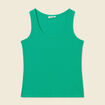 Débardeur éco-responsable vert turquoise femme