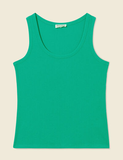 Débardeur éco-responsable vert turquoise femme
