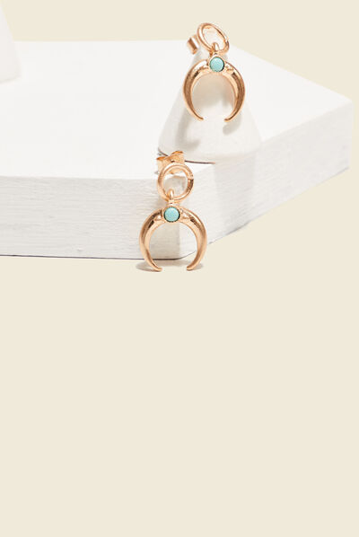 Boucles d'oreilles pendantes bleu clair femme