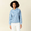 Sweat à capuche bleu ciel femme