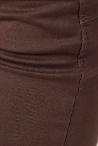 Pantalon Audrey - skinny push up marron foncé femme