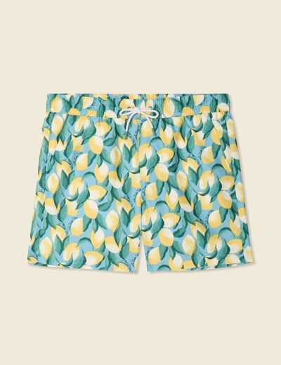 Short de bain bleu gris homme