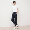 Pantalon droit longueur 32 bleu marine homme