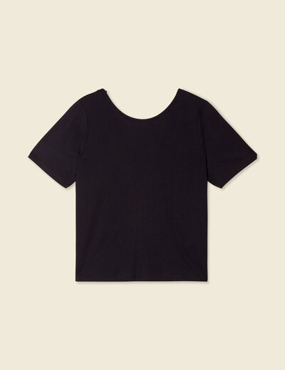 T-shirt manches courtes noir femme