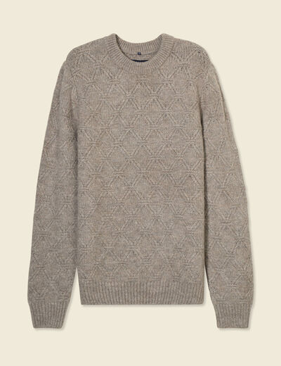 Pull manches longues gris homme