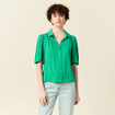 Chemise manches courtes vert femme