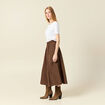 Jupe marron fonc&eacute; femme