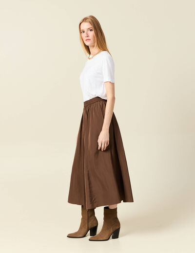 Jupe marron fonc&eacute; femme