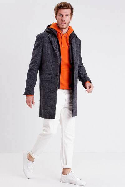 Sweat manches longues orange homme