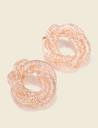 Boucles d'oreilles clous couleur or femme