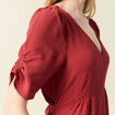 Robe longue trapèze orange foncé femme