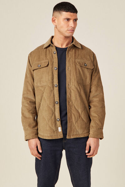 Surchemise éco-responsable beige homme