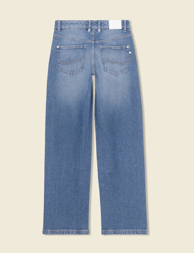 Jeans wide leg denim stone femme