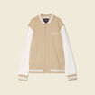 Veste sweat oversize manches longues beige homme