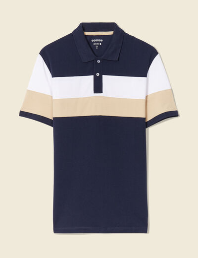 Polo éco-responsable bleu marine homme