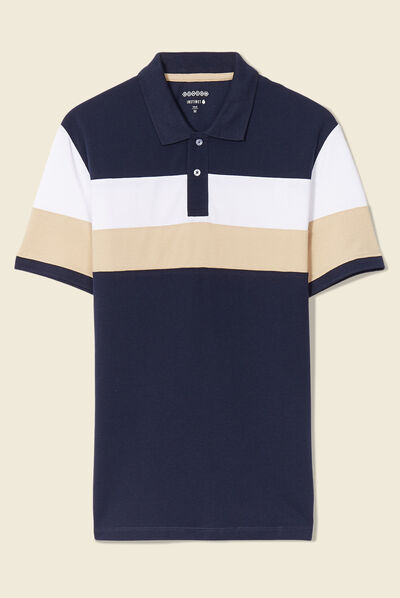 Polo éco-responsable bleu marine homme