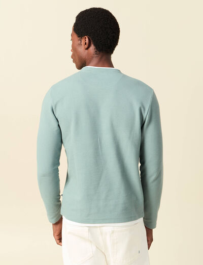 T-shirt manches longues bleu gris homme