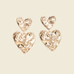 Boucles d'oreilles pendantes couleur or femme