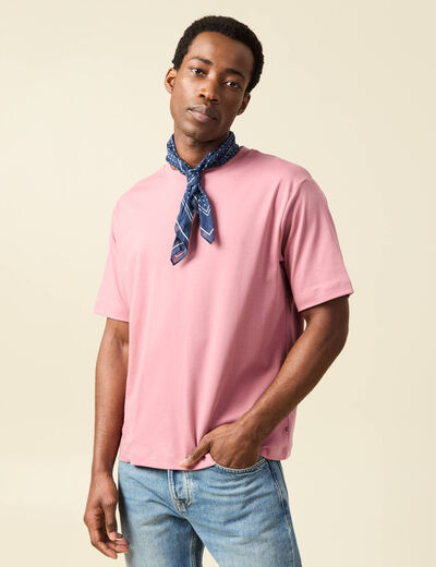 T-shirt manches courtes vieux rose homme