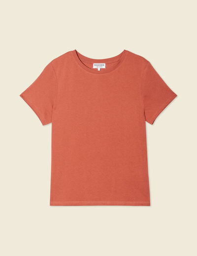 T-shirt éco-responsable orange femme