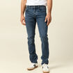 Jeans straight 5 poches denim blue black homme