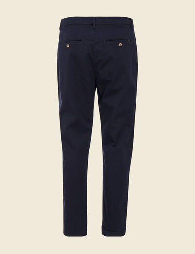 Pantalon chino 7/8ème bleu marine homme