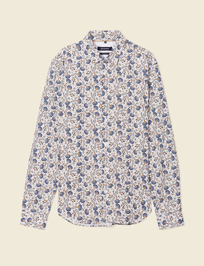 Chemise à manches longues beige homme