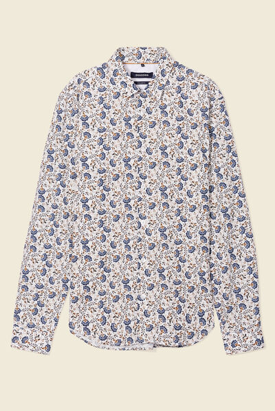 Chemise à manches longues beige homme