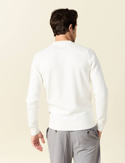 Pull manches longues ecru homme