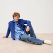 Chemise boyfriend en coton bleu ciel homme