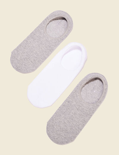 Lot 3 paires chaussettes gris clair homme